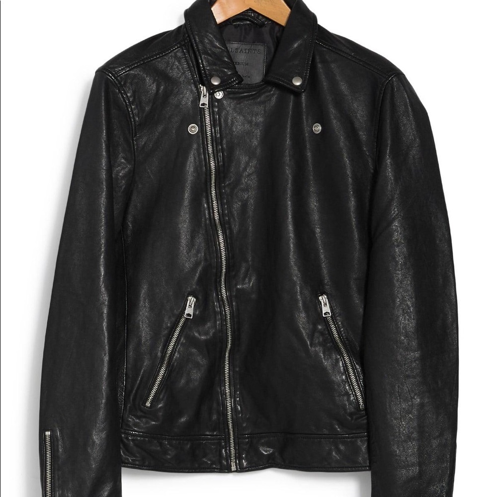 All Saints Leather Jacket Medium